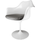 White and Grey PU Chelsea Armchair