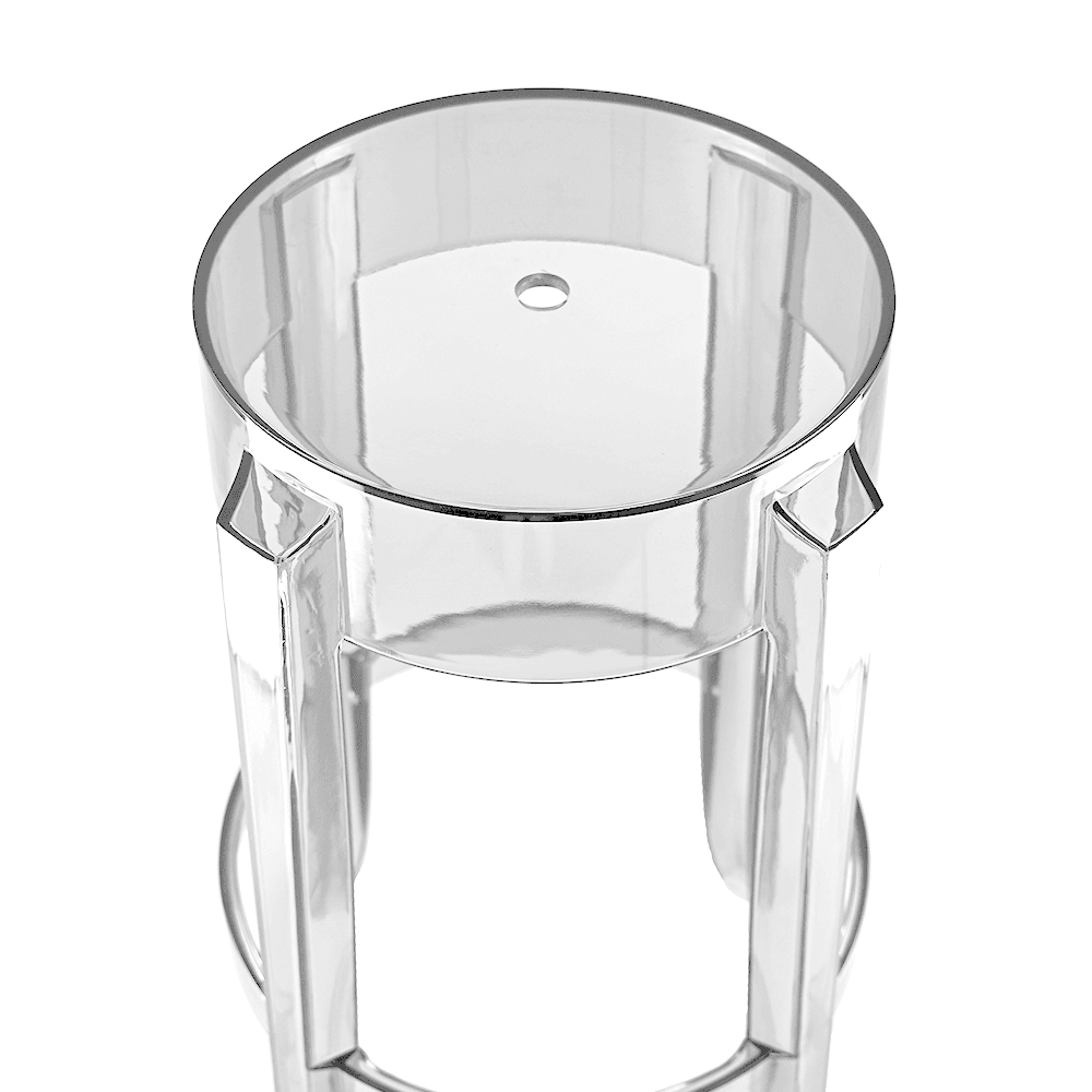 Fusion Living Ghost Style Bar Stool Crystal Clear - 66cm