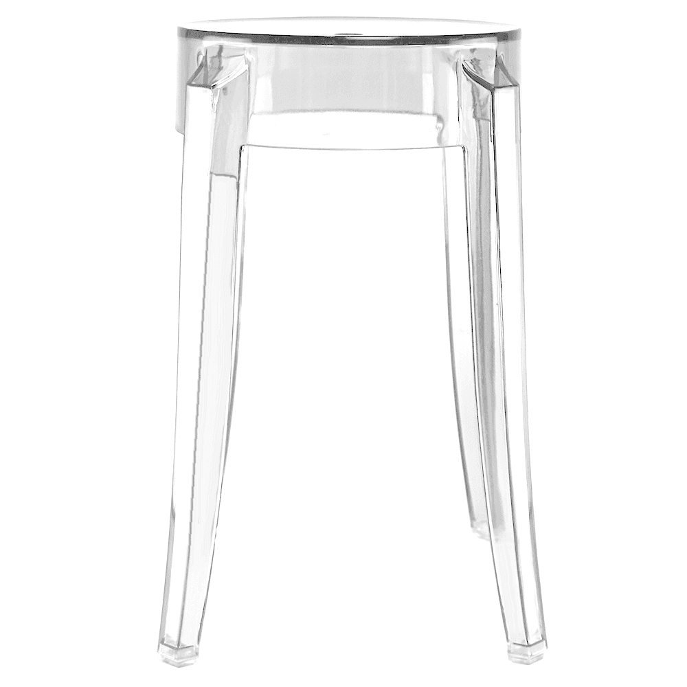 Fusion Living Ghost Style Low Stool Crystal Clear - 46.5cm