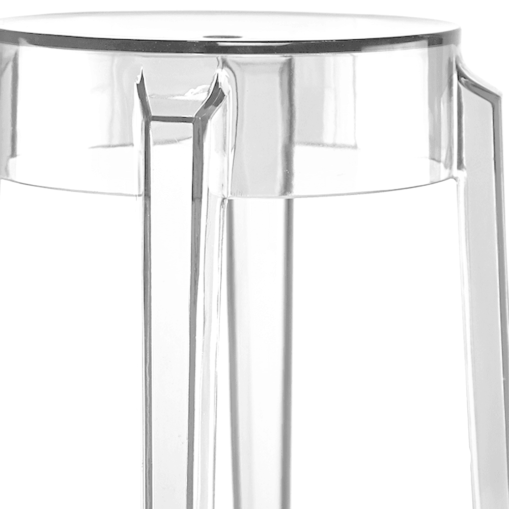 Fusion Living Ghost Style Low Stool Crystal Clear - 46.5cm