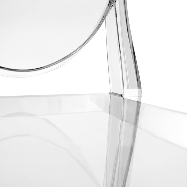 OUTLET Crystal Clear Ghost Style Plastic Victoria Dining Chair