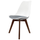 Soho White and Dark Grey Dining Chair with Squared Dark Wood Legs