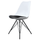 Soho White and Black Dining Chair with Black Metal Legs