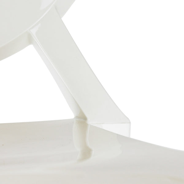 Ivory White Ghost Style Plastic Louis Armchair