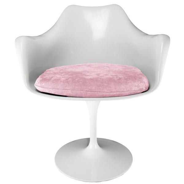 White and Luxurious Light Pink Chelsea Armchair