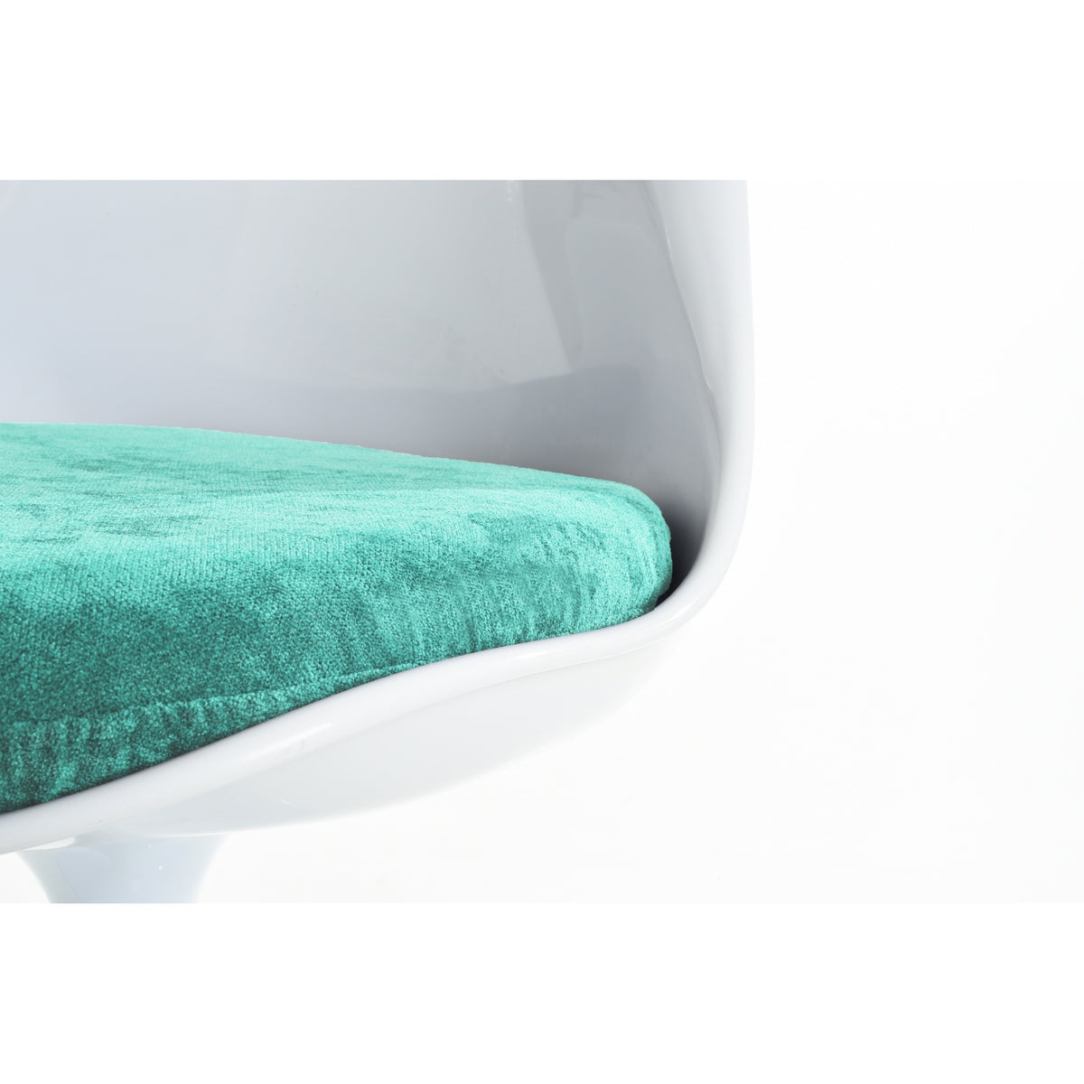 White and Luxurious Turquoise Chelsea Side Chair