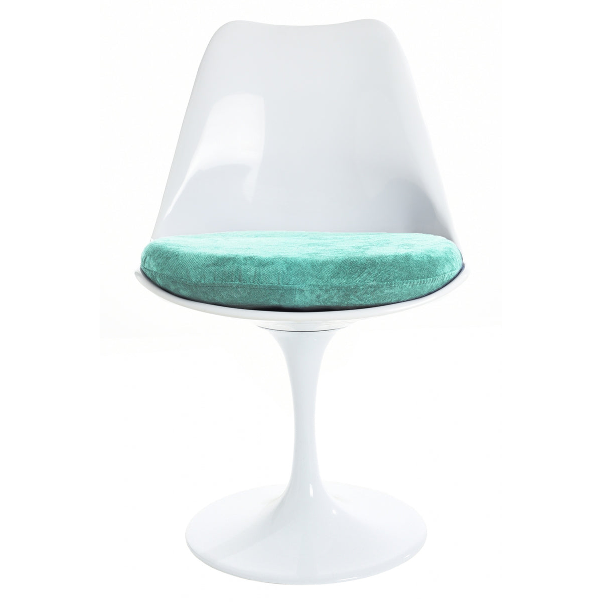 White and Luxurious Turquoise Chelsea Side Chair