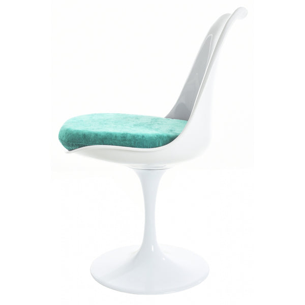 White and Luxurious Turquoise Chelsea Side Chair