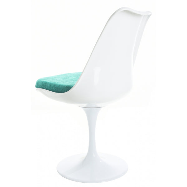 White and Luxurious Turquoise Chelsea Side Chair