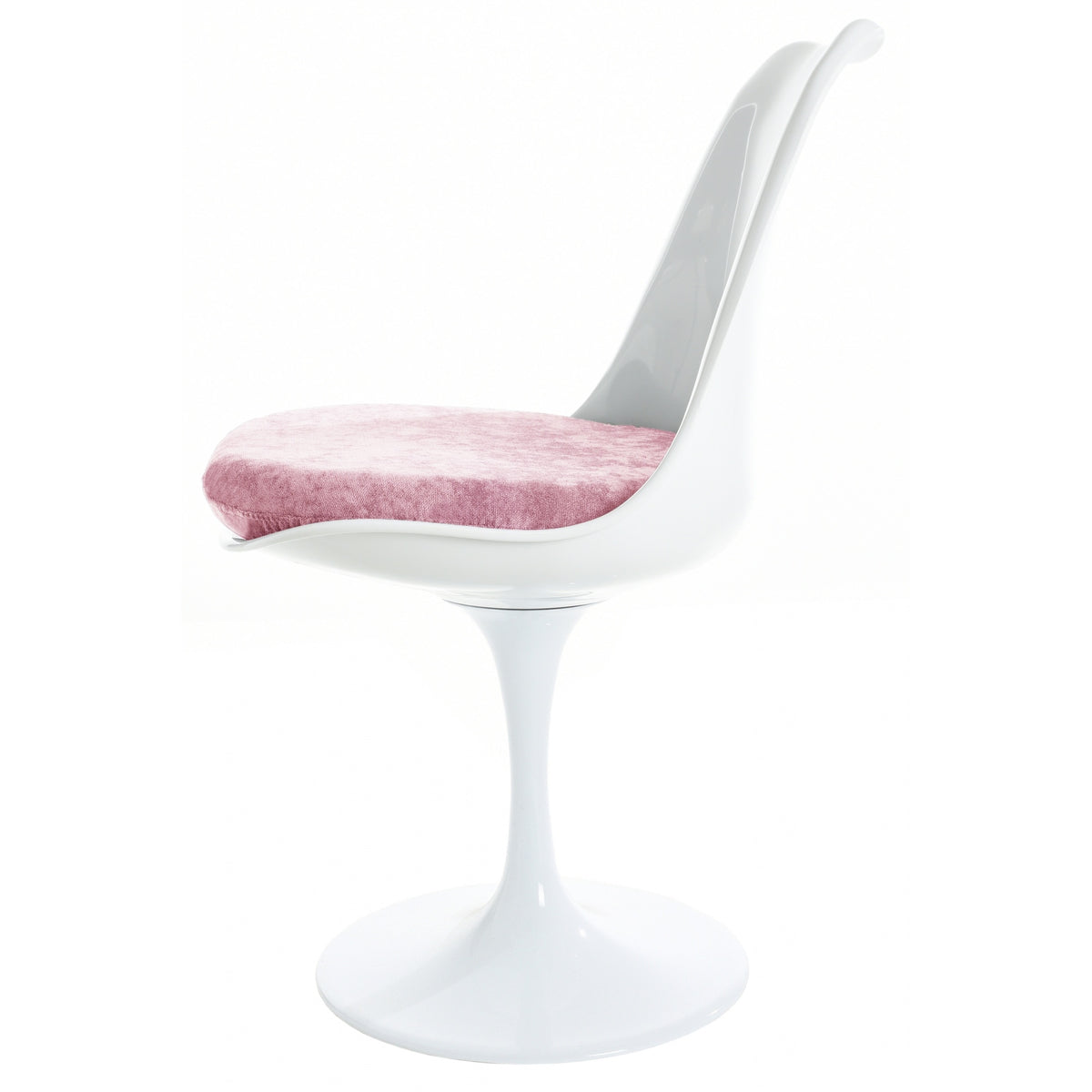 White and Luxurious Light Pink Chelsea Side Chair