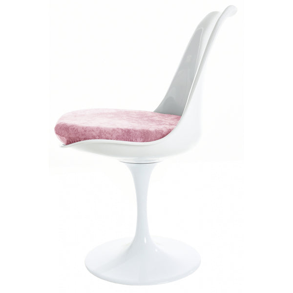 White and Luxurious Light Pink Chelsea Side Chair