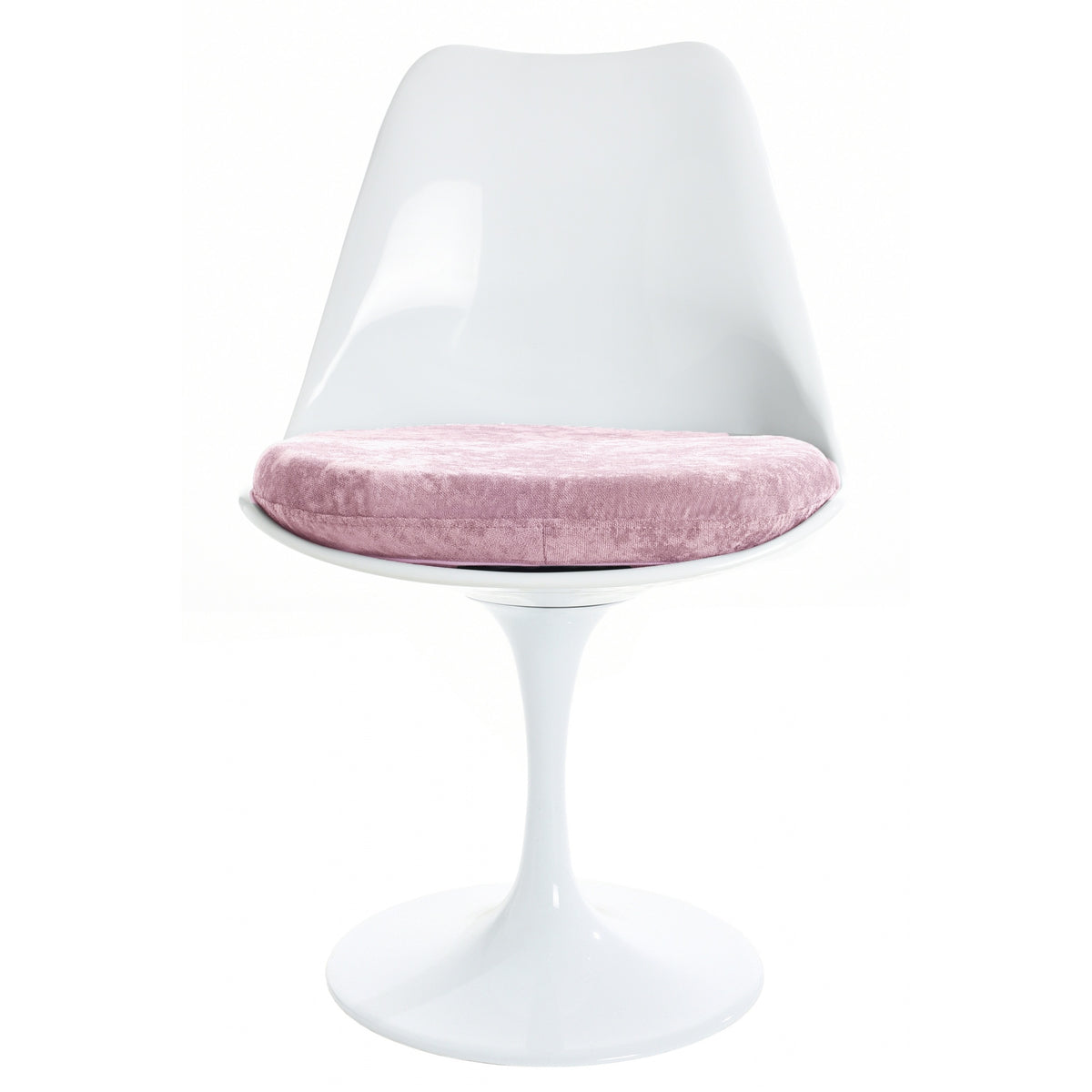 White and Luxurious Light Pink Chelsea Side Chair