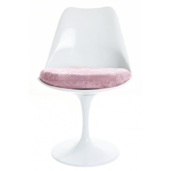 White and Luxurious Light Pink Chelsea Side Chair