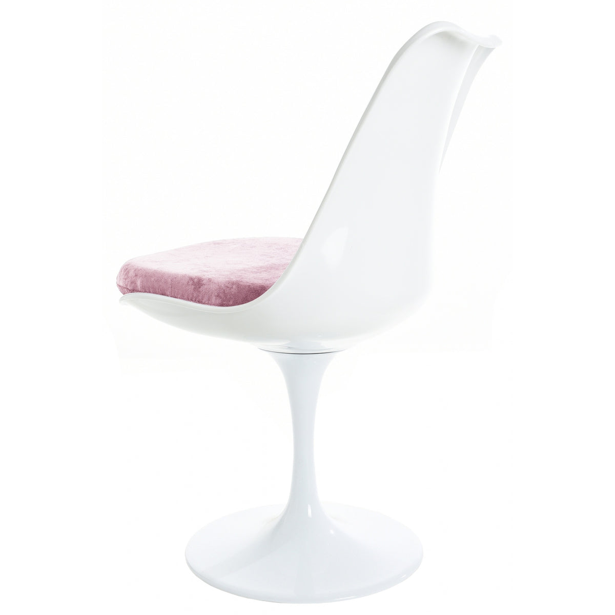 White and Luxurious Light Pink Chelsea Side Chair