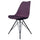Soho Aubergine Purple Plastic Dining Chair with Black Metal Legs