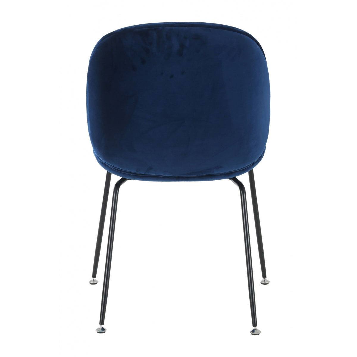 OUTLET Luxurious Navy Velvet Dining Chair with Black Metal Legs