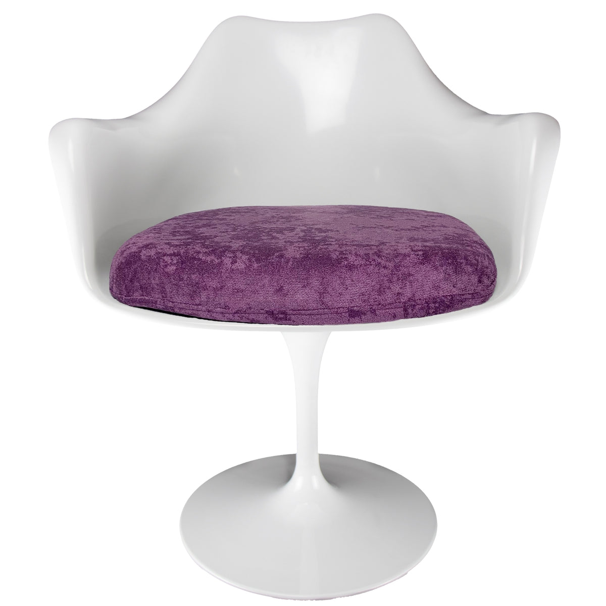 White and Luxurious Purple Chelsea Armchair