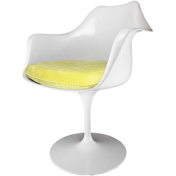 White and Luxurious Yellow Chelsea Armchair
