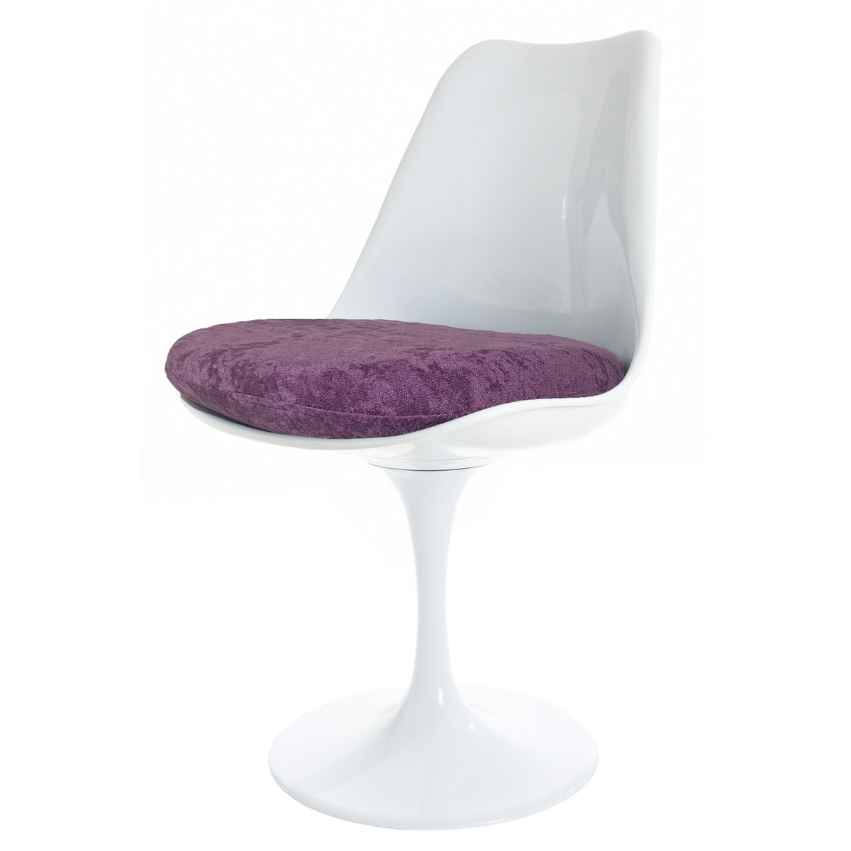 White and Luxurious Purple Chelsea Side Chair