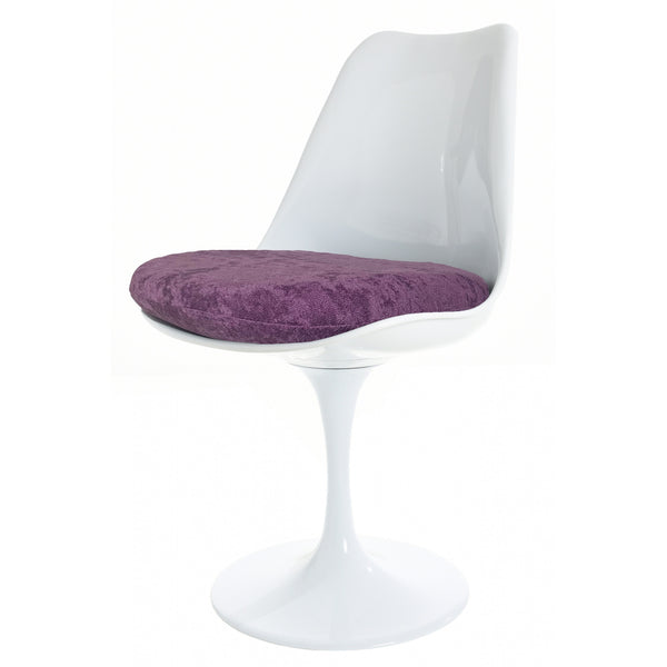 White and Luxurious Purple Chelsea Side Chair