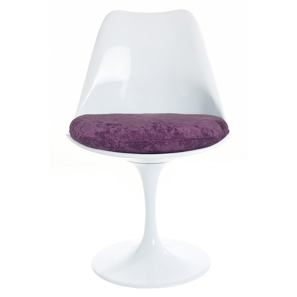 White and Luxurious Purple Chelsea Side Chair