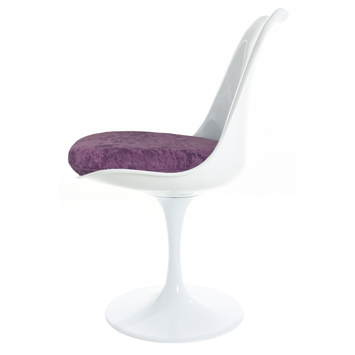 White and Luxurious Purple Chelsea Side Chair