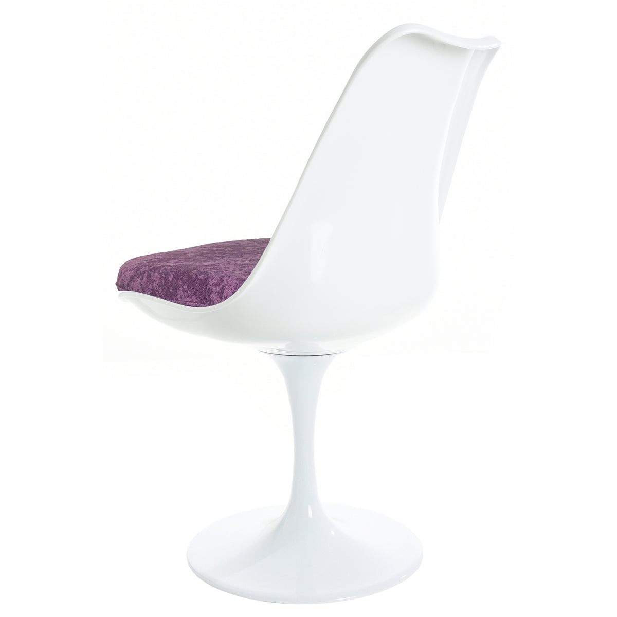 White and Luxurious Purple Chelsea Side Chair