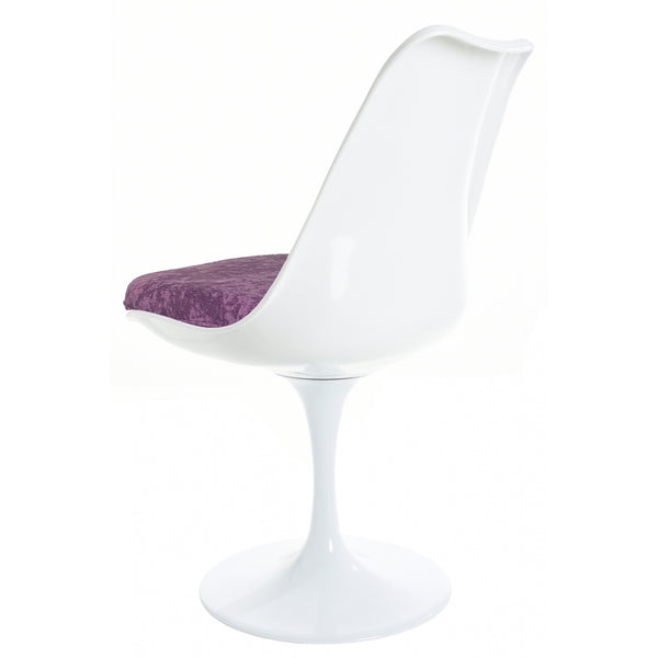 White and Luxurious Purple Chelsea Side Chair