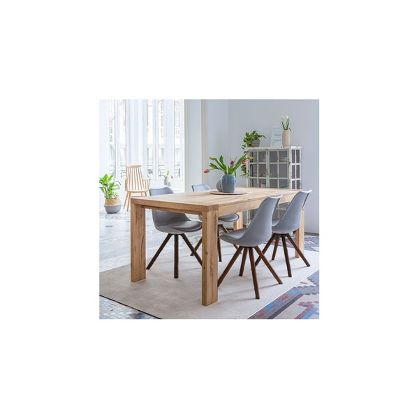 Soho White and Red Dining Chair with Pyramid Dark Wood Legs