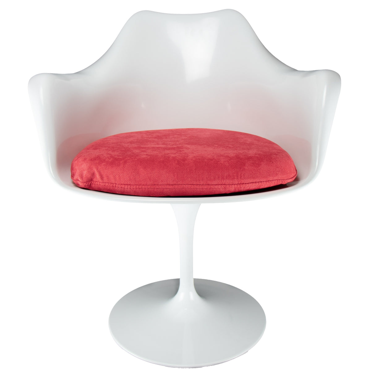 White and Luxurious Raspberry Red Chelsea Armchair