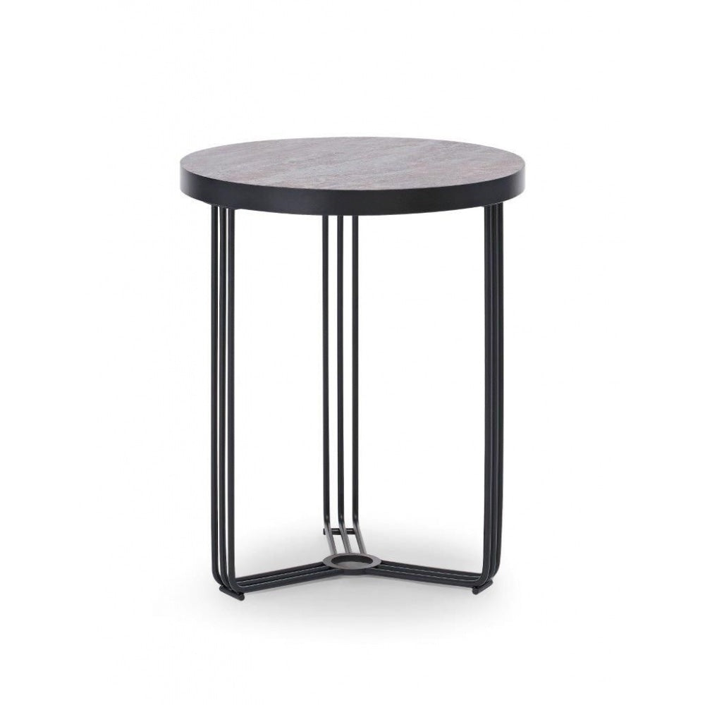 Deco - Small Circular Side Table With Various Stone Tops and Frame Colour Options
