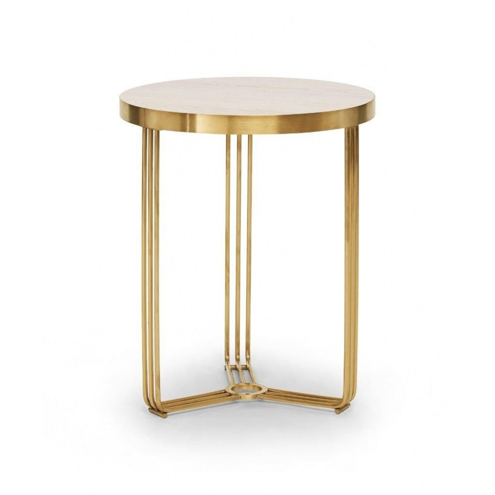 Deco - Small Circular Side Table With Various Wooden Tops and Frame Colour Options