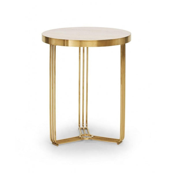 Deco - Small Circular Side Table With Various Wooden Tops and Frame Colour Options