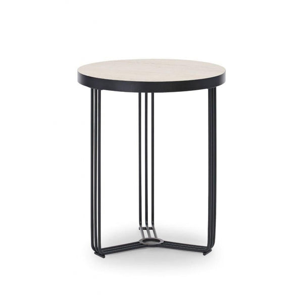 Deco - Small Circular Side Table With Various Wooden Tops and Frame Colour Options