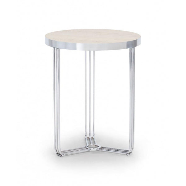 Deco - Small Circular Side Table With Various Wooden Tops and Frame Colour Options
