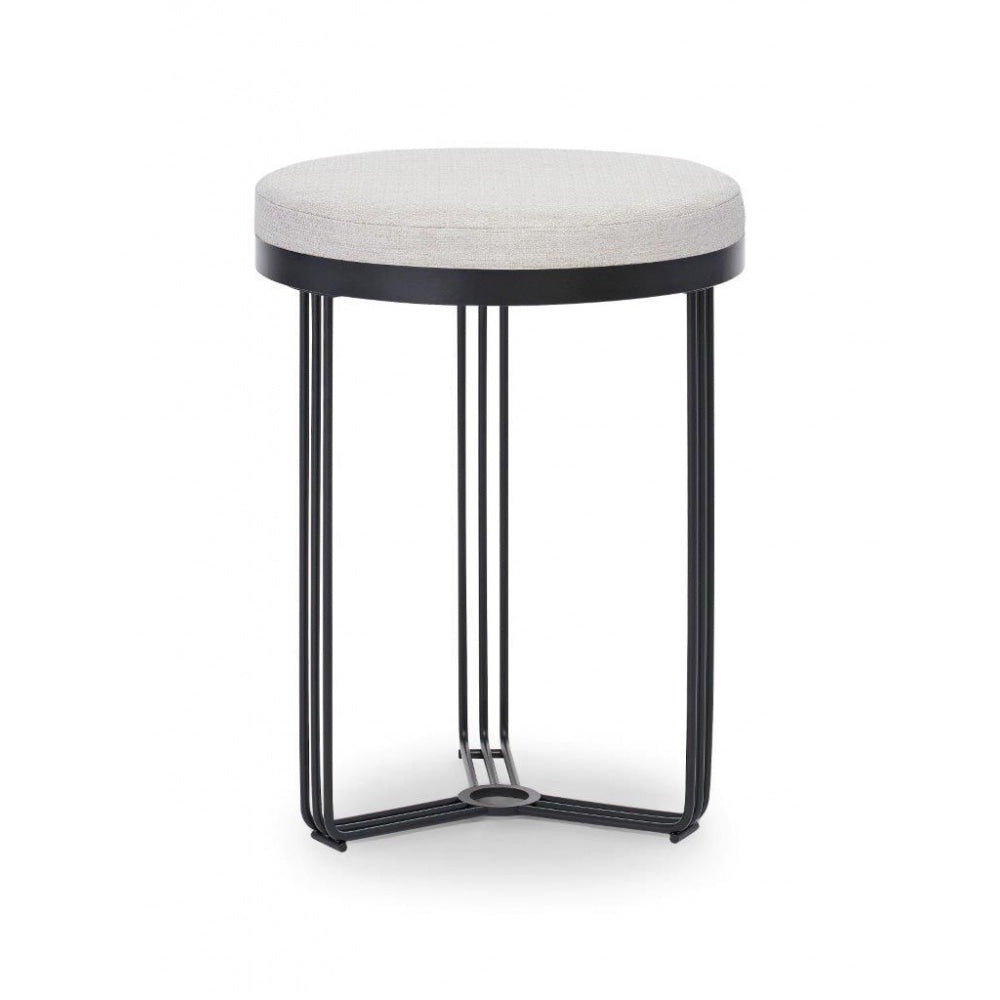 Deco - Small Circular Side Table With Various Upholstered Tops and Frame Colour Options