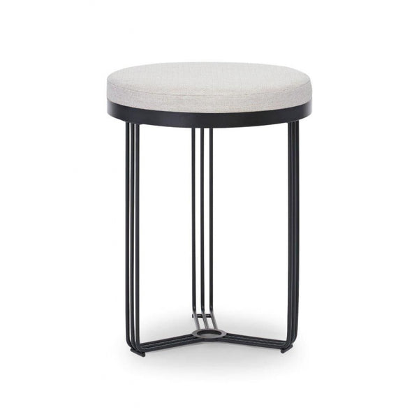 Deco - Small Circular Side Table With Various Upholstered Tops and Frame Colour Options