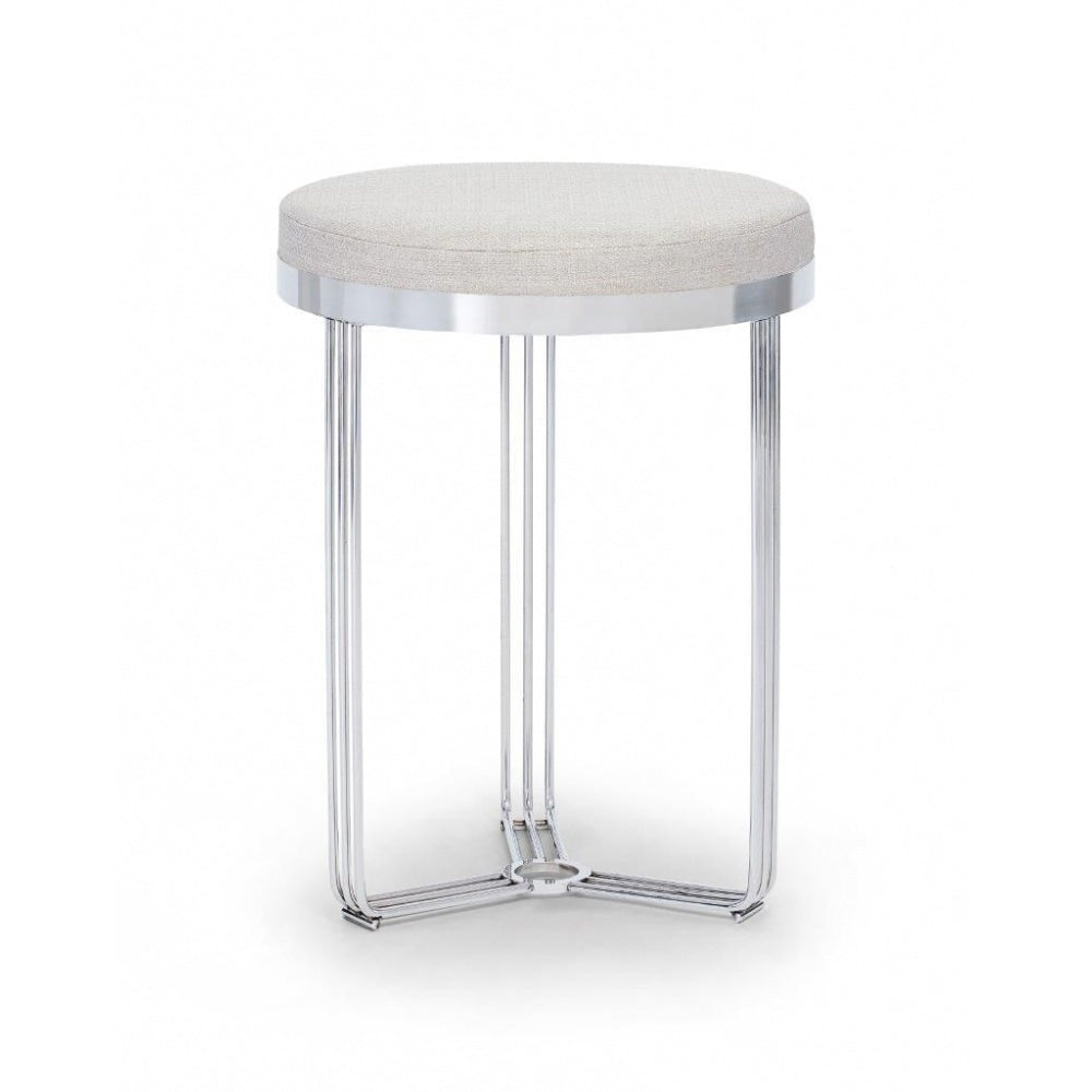 Deco - Small Circular Side Table With Various Upholstered Tops and Frame Colour Options