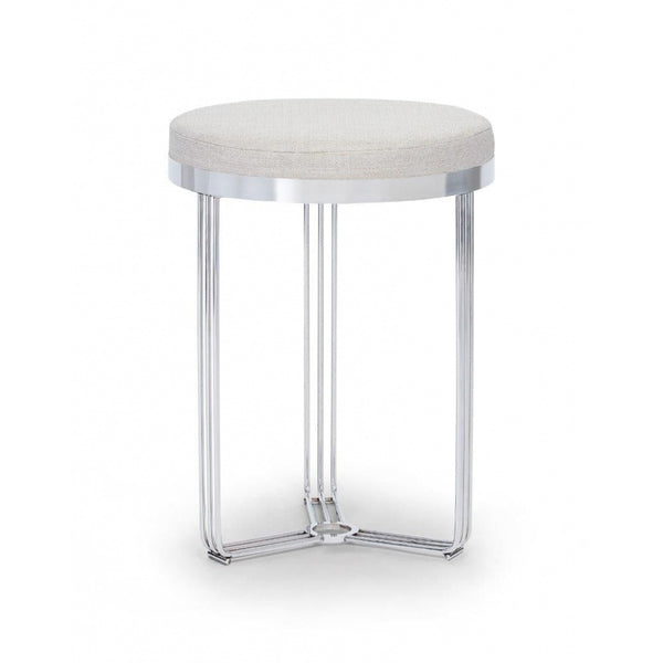 Deco - Small Circular Side Table With Various Upholstered Tops and Frame Colour Options