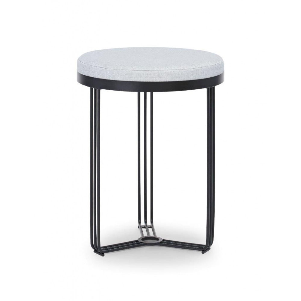 Deco - Small Circular Side Table With Various Upholstered Tops and Frame Colour Options