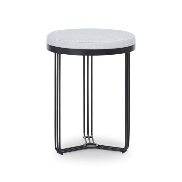 Deco - Small Circular Side Table With Various Upholstered Tops and Frame Colour Options