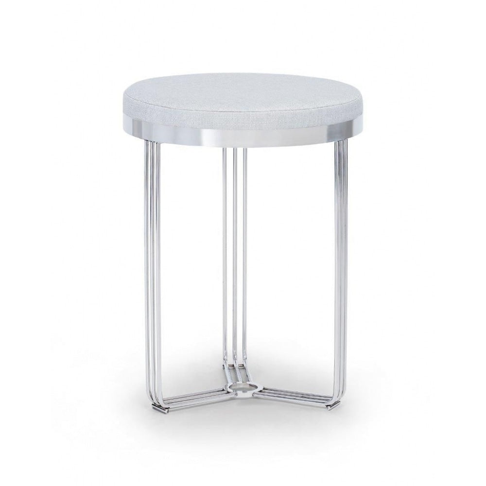 Deco - Small Circular Side Table With Various Upholstered Tops and Frame Colour Options