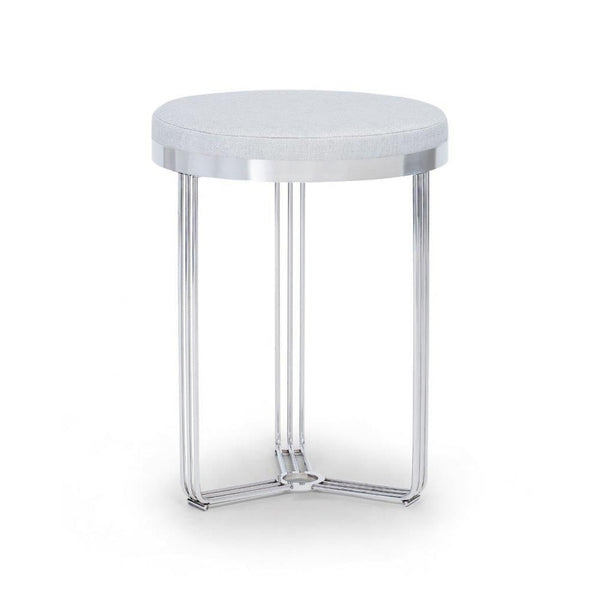 Deco - Small Circular Side Table With Various Upholstered Tops and Frame Colour Options