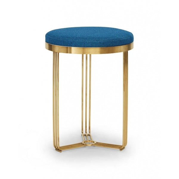 Deco - Small Circular Side Table With Various Upholstered Tops and Frame Colour Options