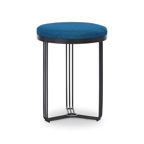 Deco - Small Circular Side Table With Various Upholstered Tops and Frame Colour Options
