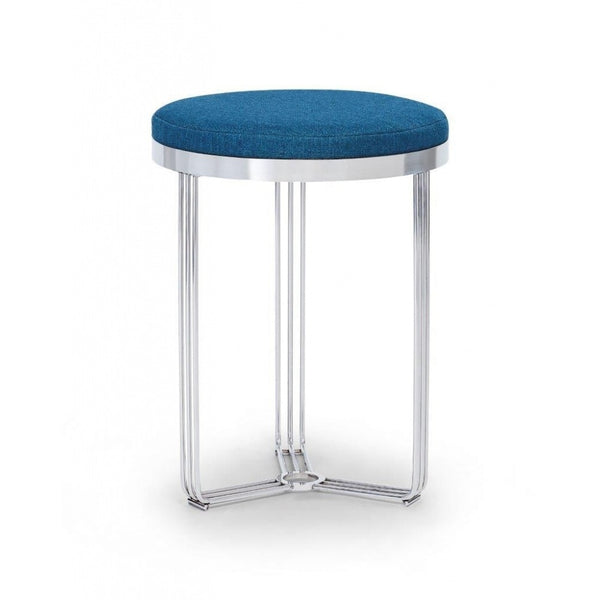 Deco - Small Circular Side Table With Various Upholstered Tops and Frame Colour Options