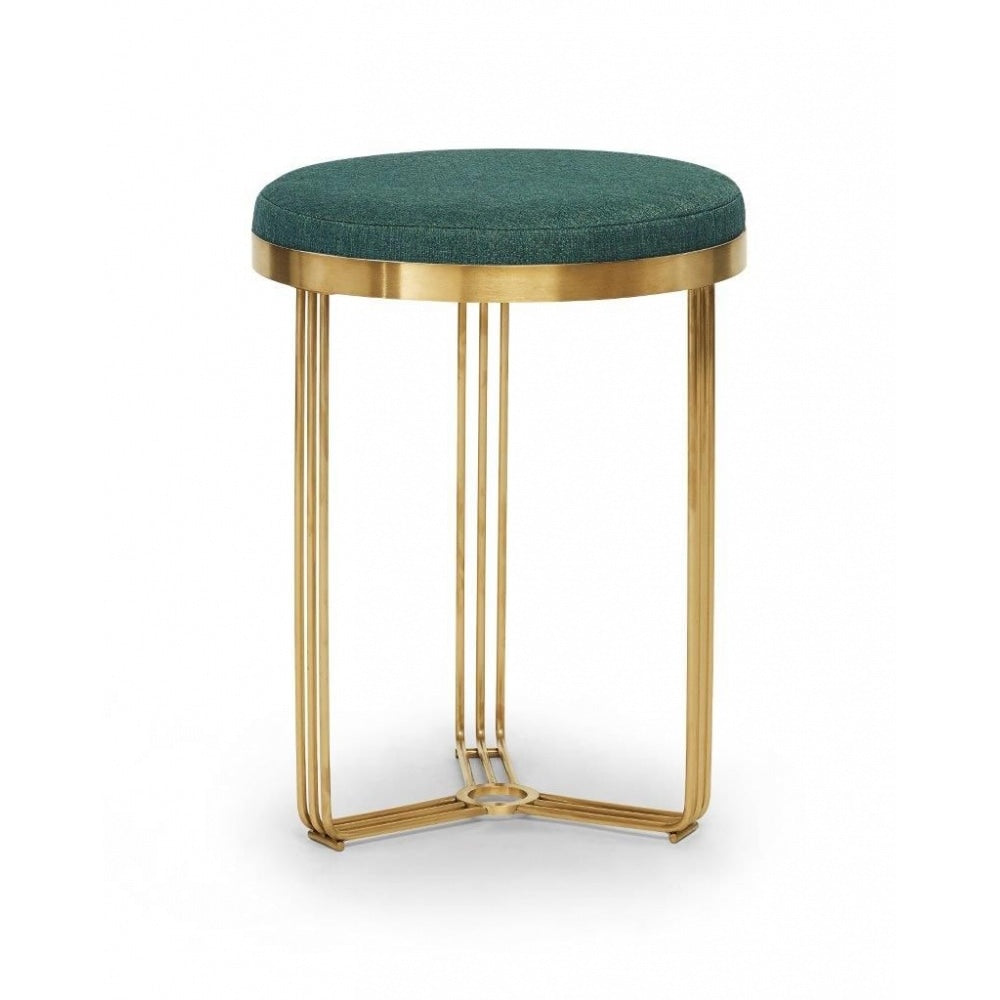 Deco - Small Circular Side Table With Various Upholstered Tops and Frame Colour Options