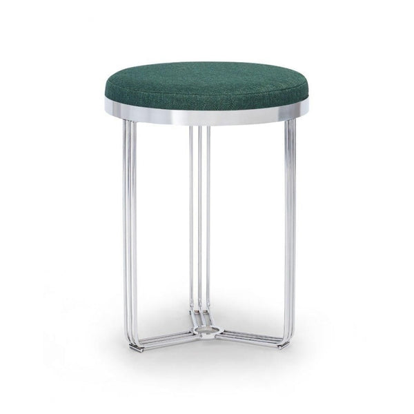 Deco - Small Circular Side Table With Various Upholstered Tops and Frame Colour Options
