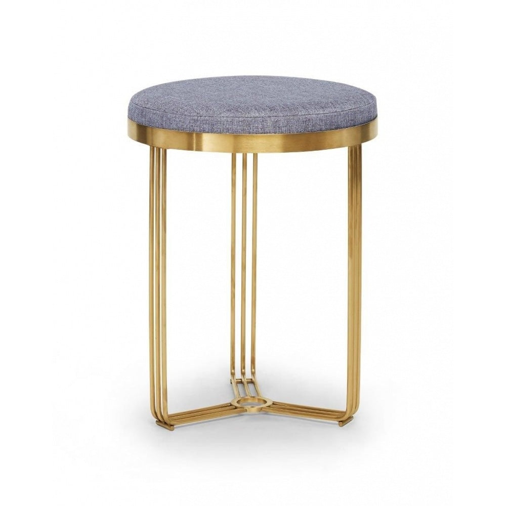 Deco - Small Circular Side Table With Various Upholstered Tops and Frame Colour Options