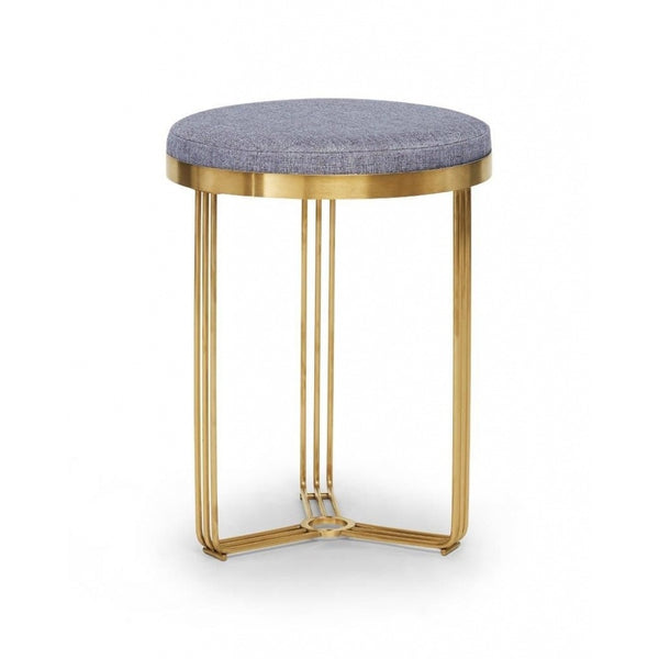 Deco - Small Circular Side Table With Various Upholstered Tops and Frame Colour Options
